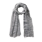 Buy Abstract Leaf Print Scarf - Frost Grey from The White Company