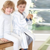 Buy Breton Stripe Aerocotton Robe from The White Company