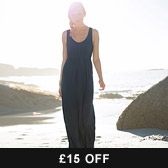 Buy Banded Empire Jersey Maxi Dress - Midnight from The White Company