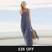 Buy Banded Empire Jersey Maxi Dress - Blue from The White Company