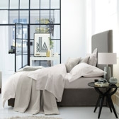 Buy Belgravia Quilt & Cushion Covers - Silver from The White Company