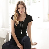 Buy Cap Sleeve T-Shirt - Black from The White Company