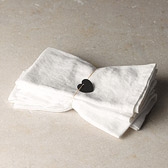 Buy Tumbled Cotton Linen Napkins - Set of 4 from The White Company
