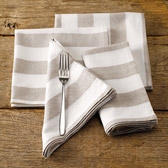 Buy Wide Stripe Napkins - Set of 4 from The White Company