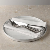 Buy Stoneware Round Flat Plate from The White Company