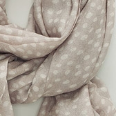 Buy Dotty Wool Scarf - Stone from The White Company