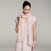 Buy Flower Bud Print Scarf - Dusky Pink from The White Company