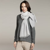 Buy Fading Stripe Woven Scarf - Grey Stripe from The White Company