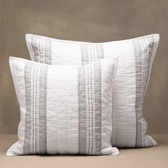 Buy Hartford Stripe Cushion Covers - White Grey from The White Company