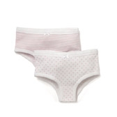 Buy Stripe & Heart Jersey Briefs -2-Pack from The White Company