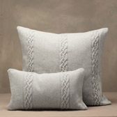 Buy Morgan Cushion Covers - Silver Grey from The White Company