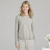 Buy Mouline Split Hem Sweater - Grey Marl from The White Company