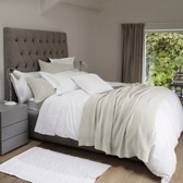 Buy Newport Throw & Cushion Covers - Soft Grey from The White Company