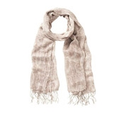 Buy Ripple Print Scarf - Stone from The White Company