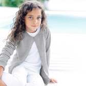 Buy Girls' Sparkle Cardigan - Silver from The White Company