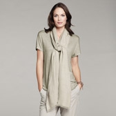 Buy Star Outline Woven Scarf - Stone from The White Company