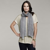 Buy Star Outline Woven Scarf - Grey from The White Company