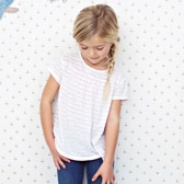 Buy Striped A-line T-shirt from The White Company