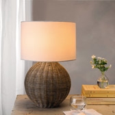 Buy Zanzibar Rattan Table Lamp from The White Company