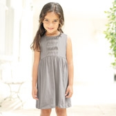 Buy Girls' Twist Pleat Jersey Dress - Grey from The White Company