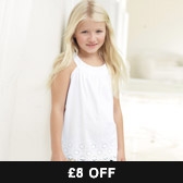 Buy White Broderie Top from The White Company
