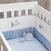 Buy Whales Cot Bumper from The White Company