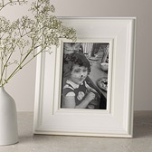 Buy Wide Wooden Photo Frame 5x7 - White from The White Company