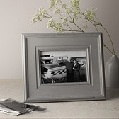 Buy Wide Wooden Photo Frame 5x7 - Grey from The White Company