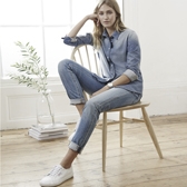 Buy Washed Boyfriend Jeans - Pale Denim from The White Company
