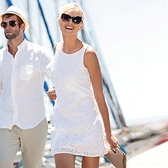 Broderie Shift Dress - White 