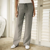 Casual Linen Trouser - Pebble 