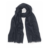 Crinkle Wool Scarf - Navy 
