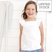 Embroidered Square-Neck Top 