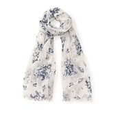 Flower Print Cotton Scarf  (sold out)
