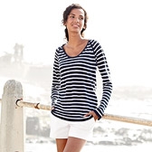 Hooded Linen Sweater - Smokey Navy 