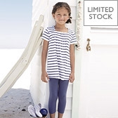 Shirred Jersey Tunic & Leggings Set - Blue 