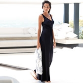 Knot Front Jersey Maxi Dress - Navy 