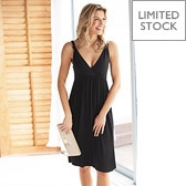 Knot Strap Jersey Dress - Black 