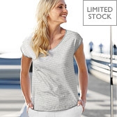 Stripe Scoop Neck T-Shirt 