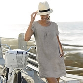 Shirred Detail Tunic - Ash 