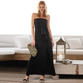 Strapless Jersey Maxi Dress - Black 