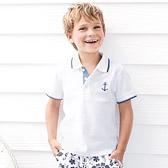 Tipped Polo Shirt - White 