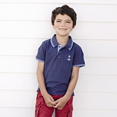 Tipped Polo Shirt - Blue 