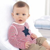 Buy Baby Star Stripe T-Shirt from The White Company