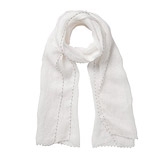 Buy Bead Edge Detail Scarf - White from The White Company