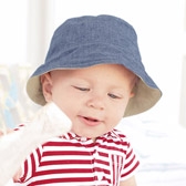 Buy Baby Boy Reversible Hat from The White Company