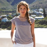 Buy Double Layer Linen T-Shirt - Stone from The White Company