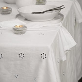 Buy Broderie Anglaise Tablecloth from The White Company
