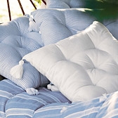 Buy White Tassel Cushion from The White Company