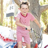 Buy Striped Henley Short Pyjamas from The White Company